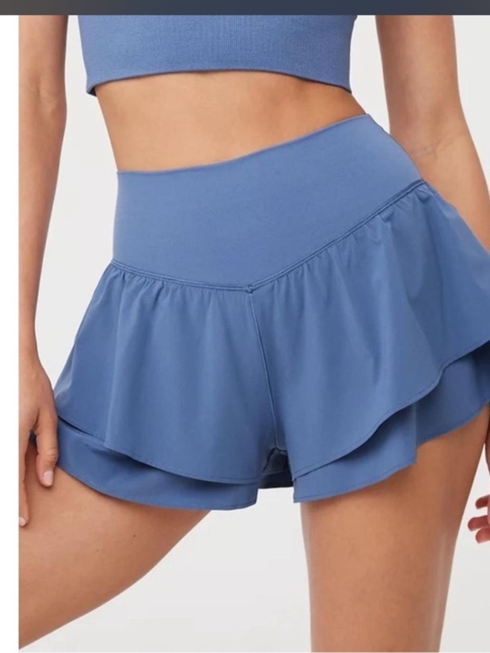 Aerie Real Me Flirty Ruffled Tiered Skirt Skort Shorts size large